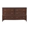 Transitional Style Bedroom Furniture 1pc Dresser of 6x Drawers Dark Cherry Finish Wooden Furniture