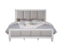 Katia Light Gray Linen, Rustic Gray & Weathered White Finish Queen Bed