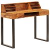 Desk Natural Wood Solid Acacia Wood and Powder Coated Steel