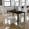 Dining Table And Chair Set of 4 Black and White