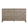 Gray Oak Finish Classic Transitional Bedroom Furniture 1pc Dresser of 8 Drawers Wooden Furniture
