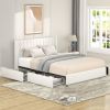 Same as B083119691 Anda Queen Size Ivory Boucle Upholstered Platform Bed with Patented 4 Drawers Storage, Tufted Headboard