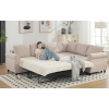 [NEW ARRIVED] [VIDEO PROVIDED] Sleeper Sofa, 2 in 1 Pull Out Couch Bed,6 seater sofa bed, L Shaped Sleeper Sectional Sofa Couch,Riveted sofa