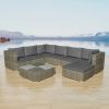 Patio Furniture Set 8 Pieces Gray