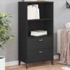 Bookshelf Black Engineered Wood, Plastic Medium Bookshelf