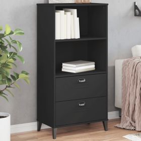 Bookshelf Black Engineered Wood, Plastic Medium Bookshelf