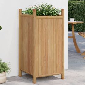 Planter Natural Bamboo Bamboo 15.7x15.7x31.5 in Decorative Inlays