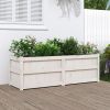 Garden Planter White Solid pine wood Large Decorative Inlays