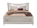 CROSS GLAM CHAMPAGNE KING BED WITH LED