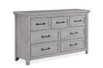 Contemporary Light Gray Finish 1pc Dresser Wooden Bedroom Furniture Metal Pull Furniture
