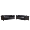 FX 3 Seats + 3 Seats Combo Sofa Modern living room sofa with solid wood frame and wooden feet, 4 cushions, apartment sofa furniture for living room
