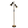 Axis Brassed Gold Floor Lamp with 4-Way Switch Double Spots with Metal Base