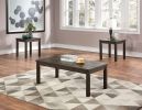 Espresso Color 3pc Coffee Tables Set Classic 1x Coffee Table and 2x End Tables Living Room Furniture