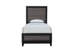SOLUTO GREY AND BLACK TWIN BED