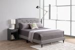 Glory Furniture Deb G1112-QB-UP Queen Bed - All In One Box , LIGHT GREY