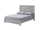 Rustic 1Pc Wooden Bedroom Furniture Queen Size Panel Bed Gray Finish Contemporary Style