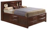 Stylish Queen Storage Bed In Cherry Finish