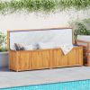 Garden Box Natural Wood Solid Teak Wood 78.7x19.7x21.7 in