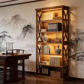 Independent bookshelf display rack, suitable for wooden bookshelves in home offices, living rooms, and bedrooms,