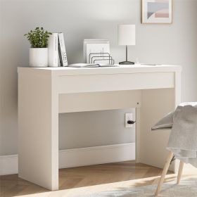 Cooper Writing Desk with USB, Flat White