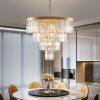 24" Contemporary Crystal Modern Chandeliers Crystal Ceiling Chandelier 4 Tier Golden Chandelier Lighting for Dining Room Living Room Bedroom (Bulbs No
