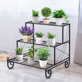3 Tier Outdoor Metal Garden Planter Holder Shelf
