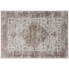4x6 Area Rug, Vintage Machine Washable Rug, Non-Slip Floor Carpet for Living Room, Bedroom, Dining Room, Tan