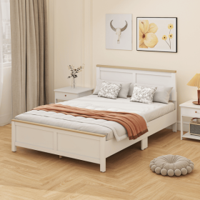 Queen Platform Bed Frame with Headboard and Footboard