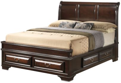 LaVita G8875A-KB King Storage Bed , Cappuccino