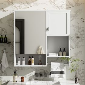 29'' x 28'' Modern Wall Mounted Bathroom Medicine Cabinet, Bathroom Wall Storage Cabinet with Mirror