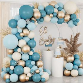 138Pcs Dusty Blue Balloons Arch Garland Kit