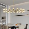 Modern 36" Gold Round Chandelier Light Fixture, K9 Crystal Chandeliers for Dining Room, Living Room, Dining Room Chandeliers Over Table