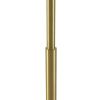 62" Modern Pull-chain Brass Floor Lamp with Brass Dome Shade