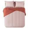 7-Piece Reversible Bed in a Bag Comforter Set with Sheets, Pink, King