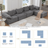 [NEW ARRIVED] [VIDEO PROVIDED] 142" L Shaped Modular Sectional Sofa,No Assembly,5 Piece Couch, Convertible Sleeper Couch,Full-Compressed Couch