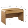 Juliet Rounded Arch Desk, Light Honey Finish