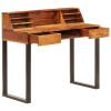 Desk Natural Wood Solid Acacia Wood and Powder Coated Steel