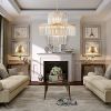 20" Luxury 4-Tier Crystal Chandelier, 12-Light Gold Frame Pendant Light, Elegant Ceiling Lighting for Living Room