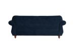 Formal Luxury Look 1pc Indigo Velvet Sofa w Pillows Living Room Furniture Couch