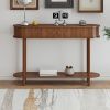 Fluted Console Table With Rolling Slatted Door, Narrow Entryway Table With Storage, Modern
Sofa Table For Behind Couch, Living Room