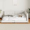 Upholstered Queen Size platform bed with USB Ports, Beige