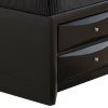 Sleek Contemporary Black King Storage Bed