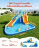 Inflatable Bounce House, 11.6 x 13.1 x 7.7 ft Inflatable Bounce House Water Slide, Bouncer Castle with Bounces Zone, Climbing Wall