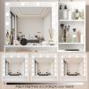 Vanity Desk with Mirror & Light, Large Drawer Three Level Storage Dresser, 3 Lighting Modes Adjustable Brightness, Bedroom Dressing Table(white)