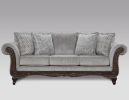Hernen Carved Wood Frame Sofa