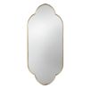 22.4x1x48" Champagne Gold Decorative Wall Mirror with Notched Edges