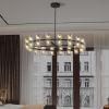 36 Inches Luxury Chandeliers Crystal Living Room Decorative Lights Simple Modern Dining Room LED Lighting