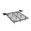 Queen Size Bed Frame, Heavy Duty Metal Bed Frame, Quick & Easy Assembly, LED light, No Noise, Black