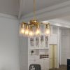 6-Light Gold Chandeliers for Dining Room, Modern Kitchen Island Light Fixtures Over Table