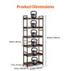 Metal Bookshelf, 6-Tier Industrial Bookshelf, Tall Wide Rustic Vintage Storage Bookcase with Open Shelves